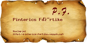 Pinterics Fürtike névjegykártya